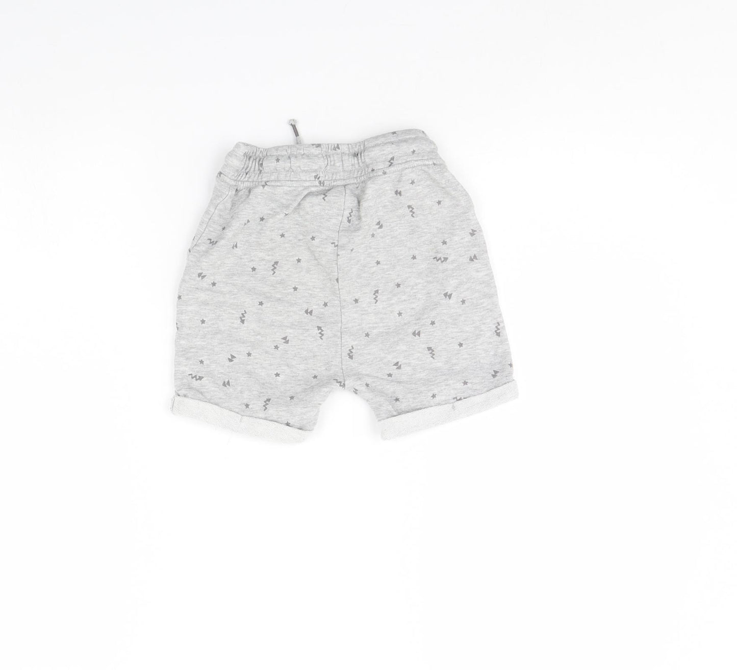 George Boys Grey Spotted  Sweat Shorts Size 5 Years - Star pattern