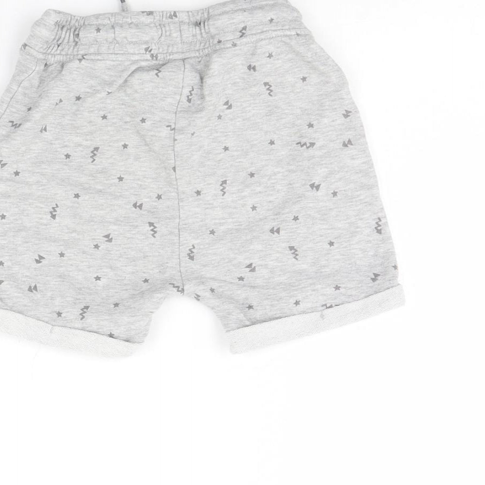 George Boys Grey Spotted  Sweat Shorts Size 5 Years - Star pattern