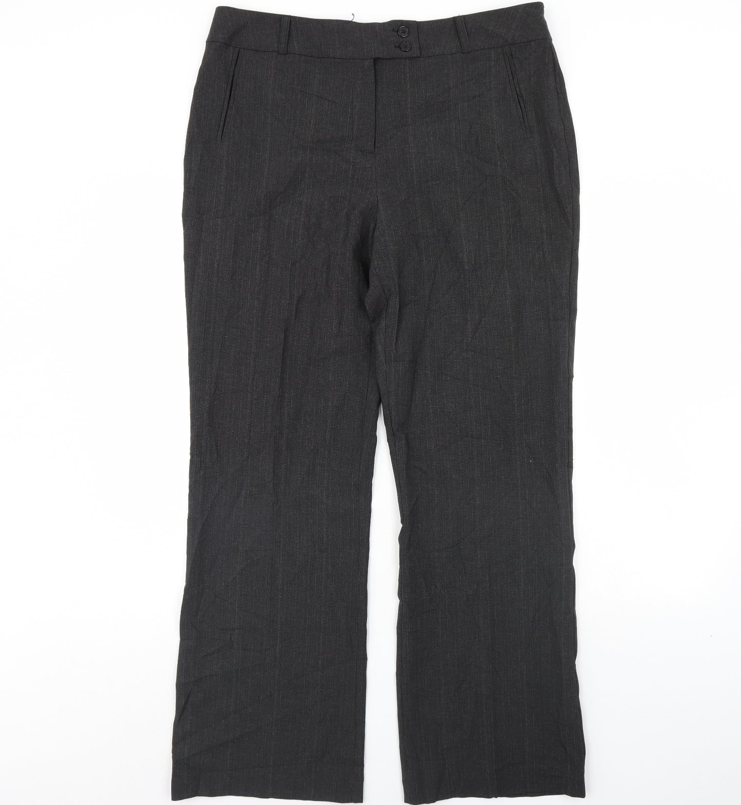 Per Se Womens Grey   Trousers  Size 16 L31 in