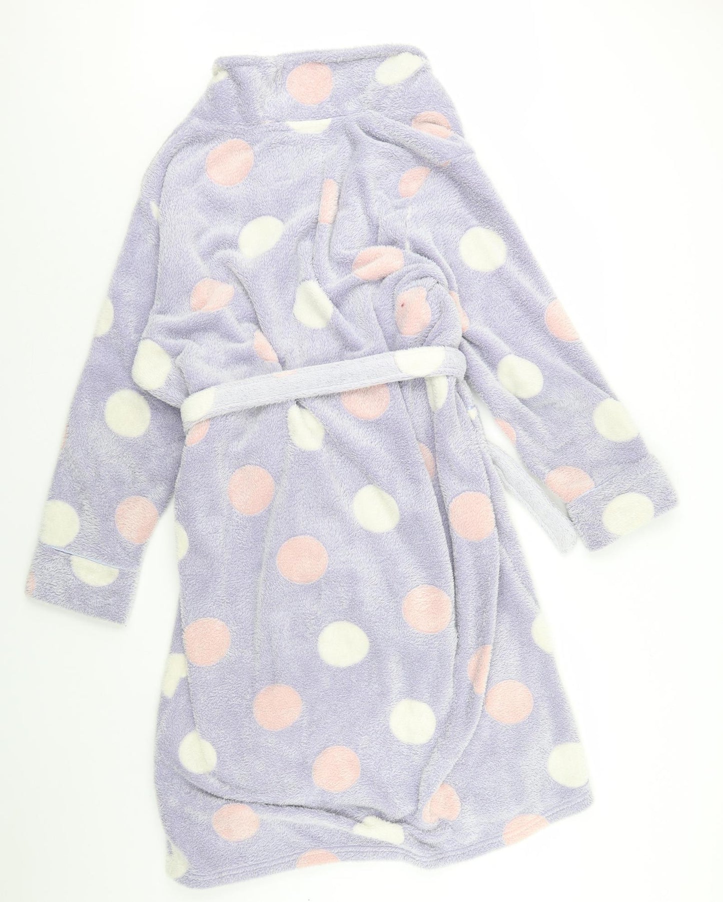 Love to lounge Womens Purple Polka Dot Fleece Cami Gown Size L