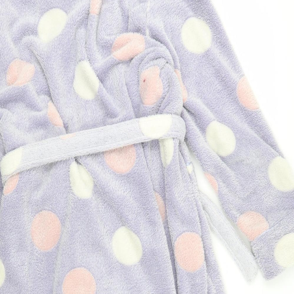 Love to lounge Womens Purple Polka Dot Fleece Cami Gown Size L
