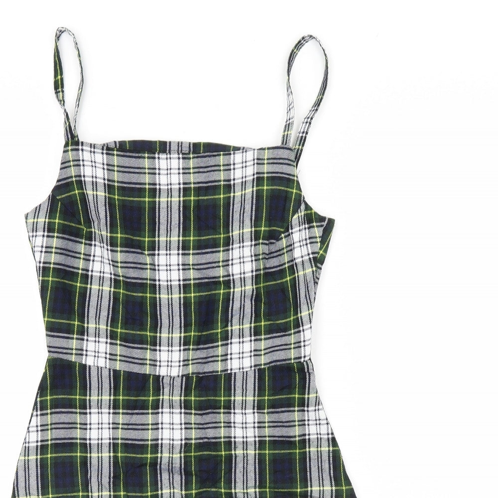 Nasty Gal Womens Red Check  Mini  Size 6