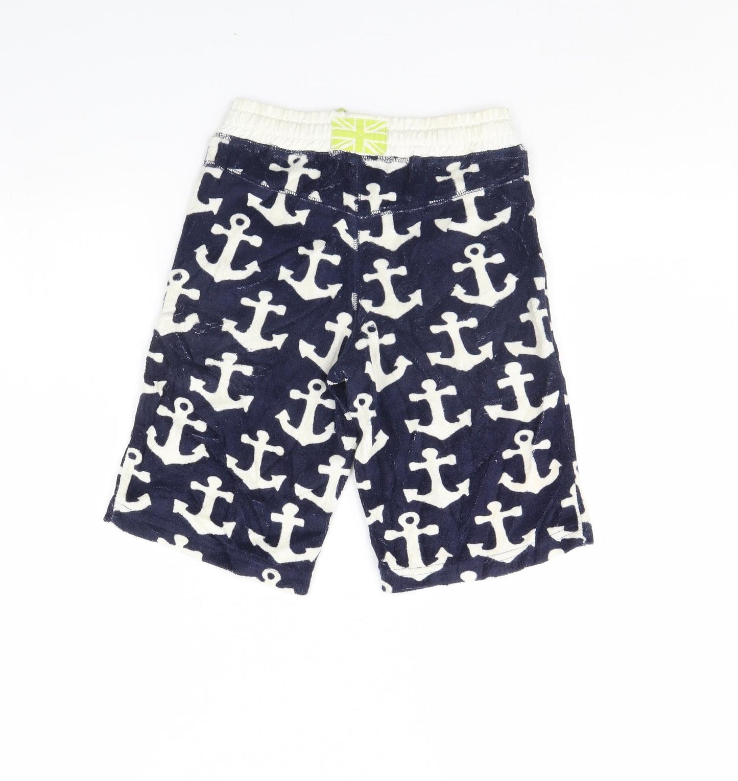 Mini Boden Boys Blue Spotted  Sweat Shorts Size 6 Years - Anchor