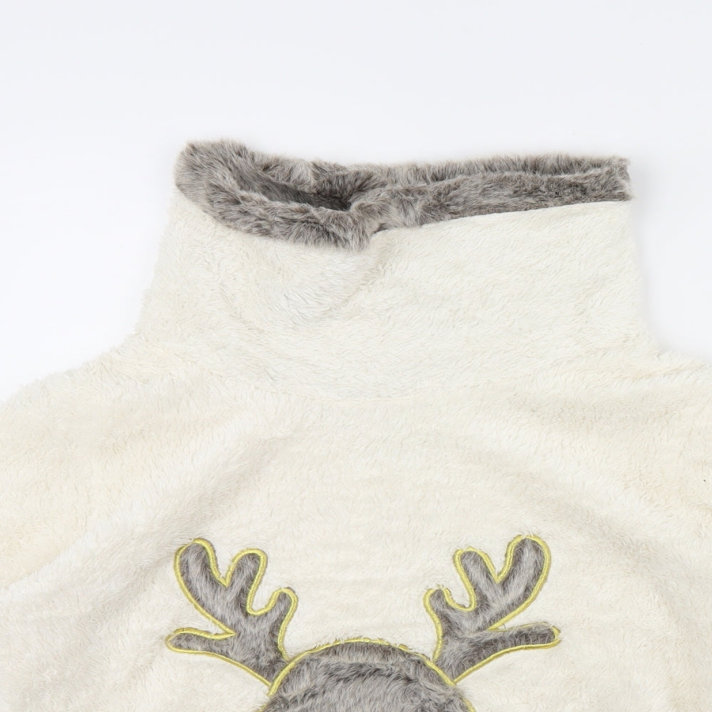 Snuggle Dream sleep Womens Ivory Solid  Cami Pyjama Top Size M  - Christmas jumper