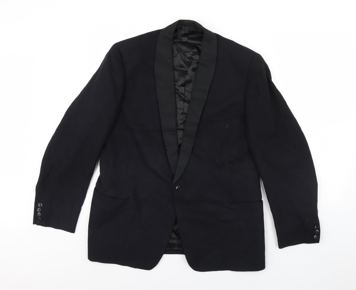 Preworn Mens Black   Jacket Blazer Size 40  - Shoulder Pads