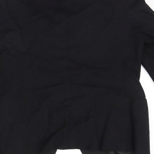 Preworn Mens Black   Jacket Blazer Size 40  - Shoulder Pads