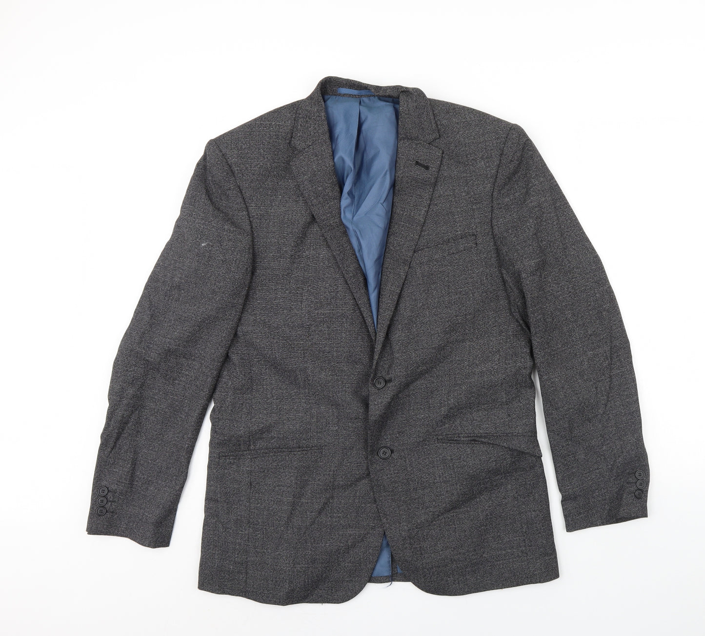 Preworn Mens Grey   Jacket Blazer Size 38  - Shoulder Pads