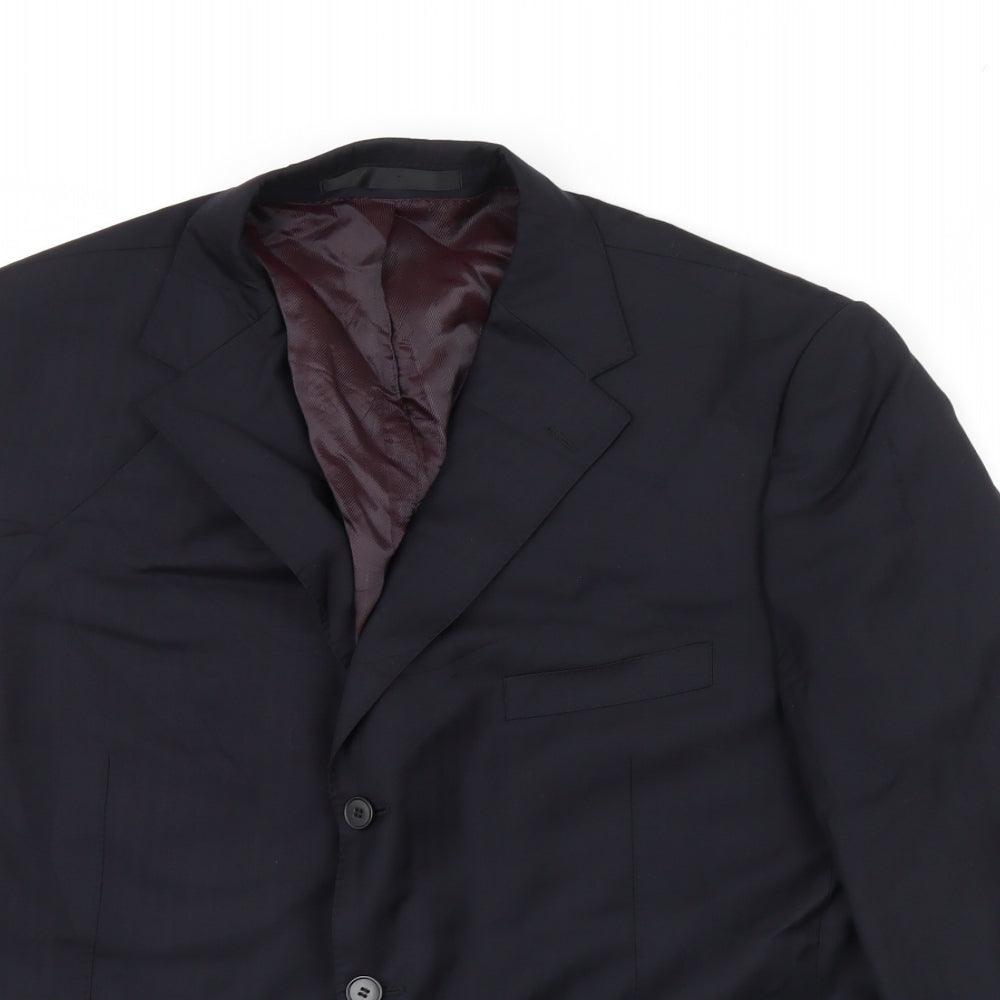 Preworn Mens Blue   Jacket Blazer Size 42  - Shoulder Pads