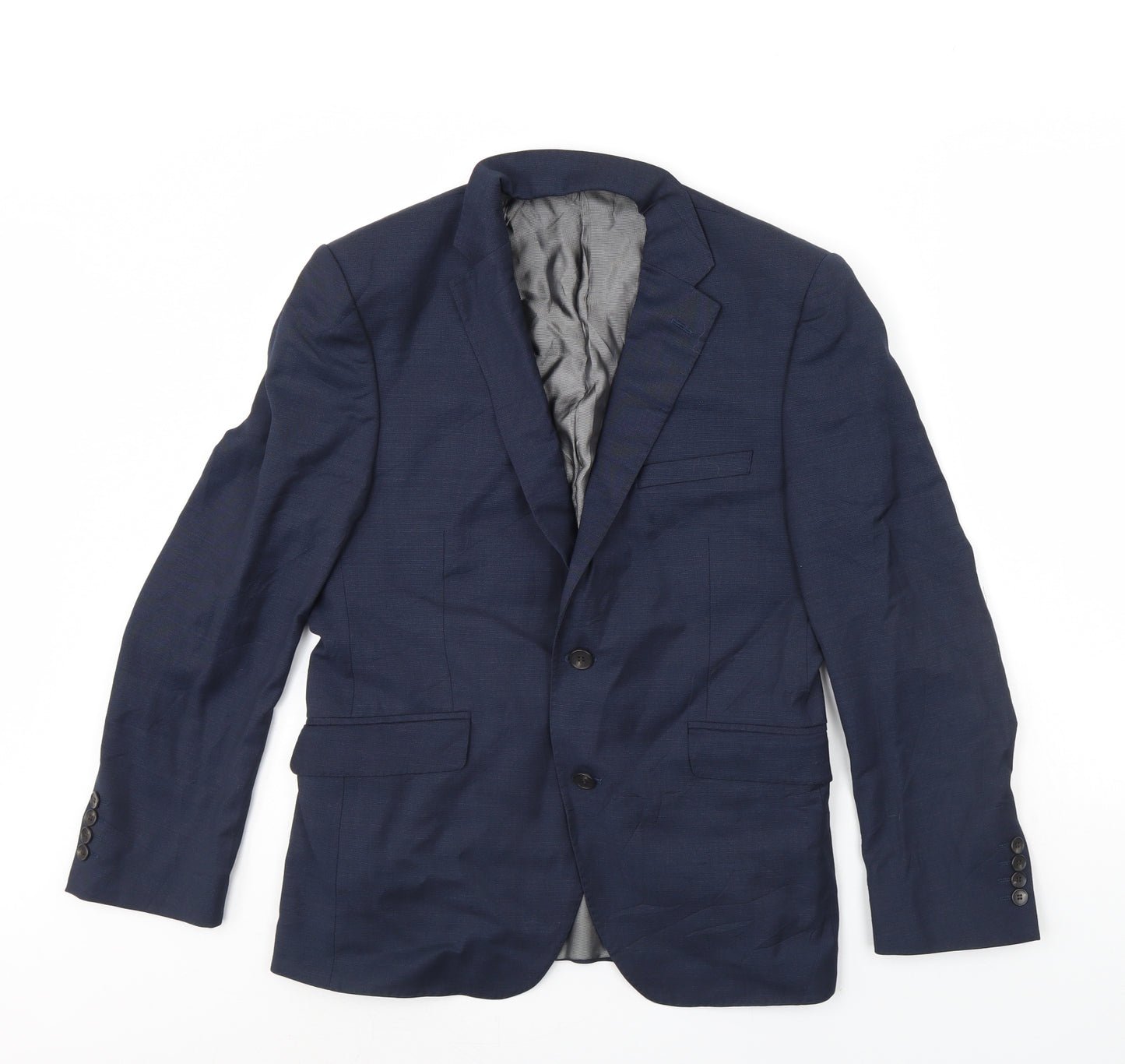 M&S Mens Blue   Jacket Blazer Size 38  - Shoulder Pads