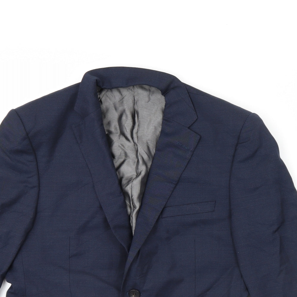 M&S Mens Blue   Jacket Blazer Size 38  - Shoulder Pads