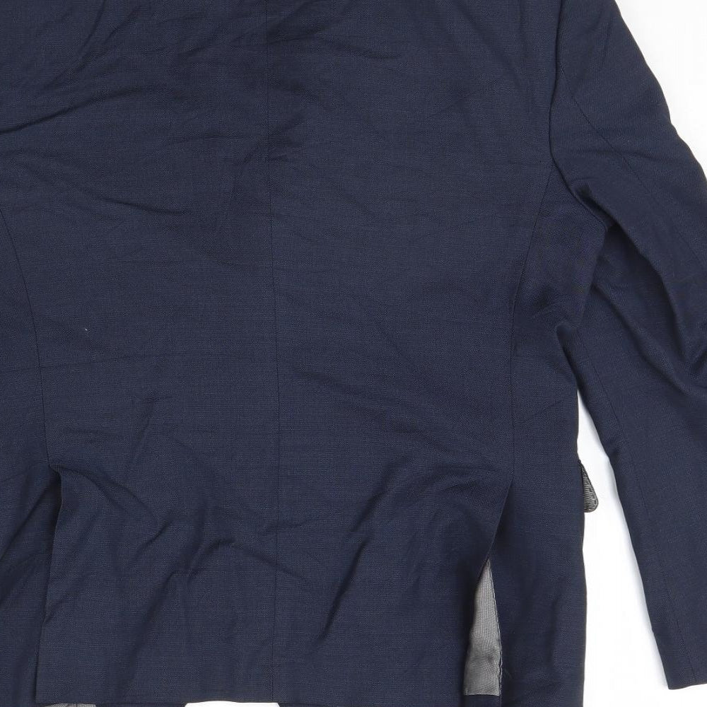 M&S Mens Blue   Jacket Blazer Size 38  - Shoulder Pads