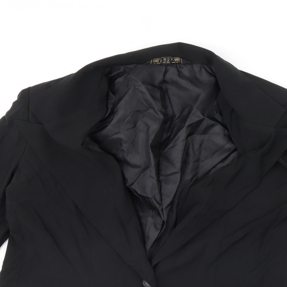 Lipsy Womens Black   Jacket Blazer Size 12  - Shoulder Pads