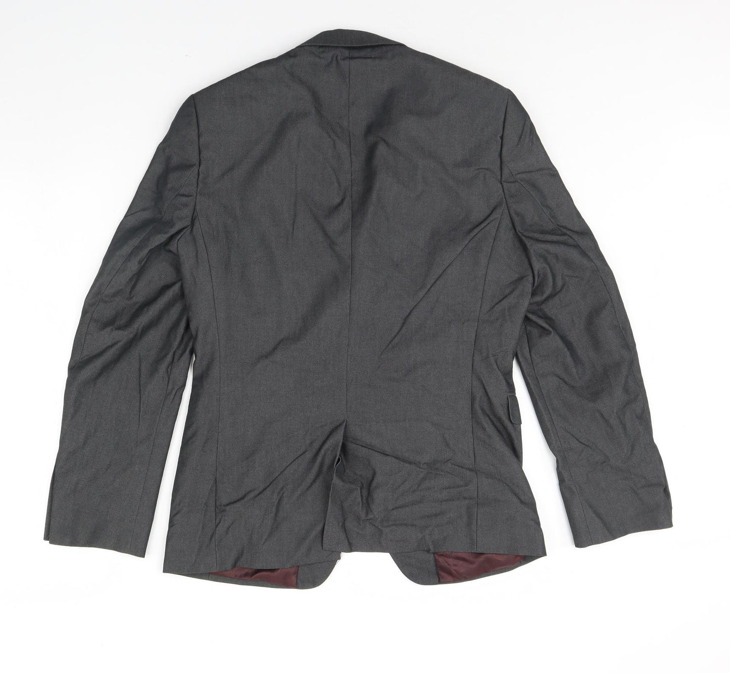Preworn Mens Grey   Jacket Blazer Size 38  - Shoulder Pads