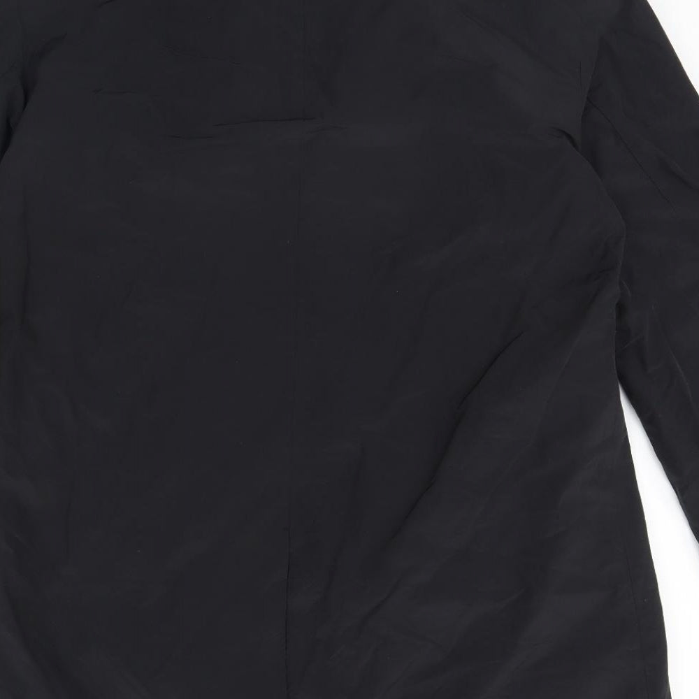 Kangol Mens Black   Overcoat Coat Size M