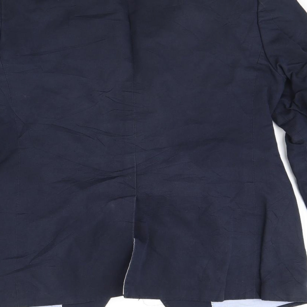 Crew Clothing Mens Blue   Jacket Blazer Size 40  - Shoulder Pads