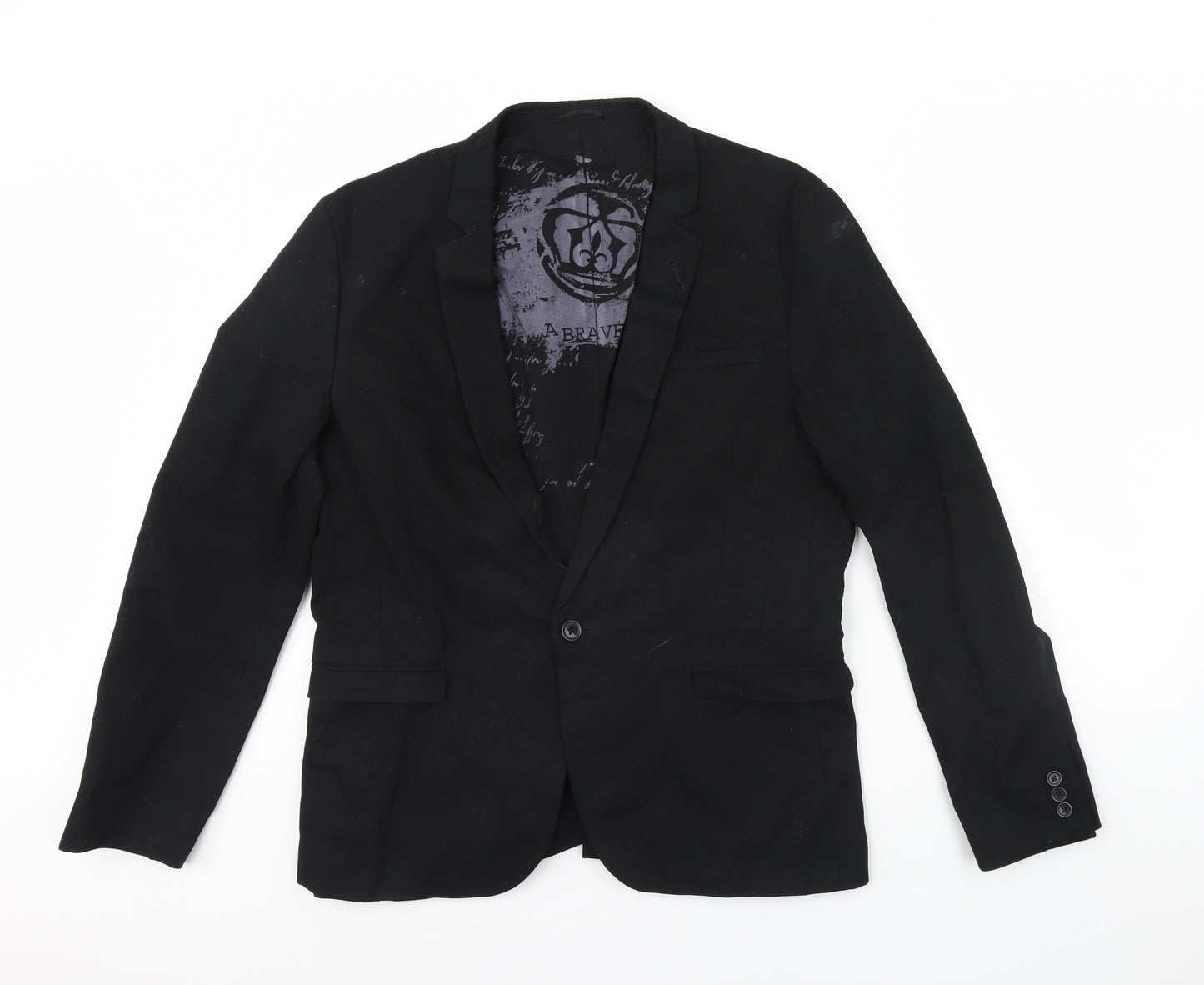 Preworn Mens Black   Jacket Blazer Size 44