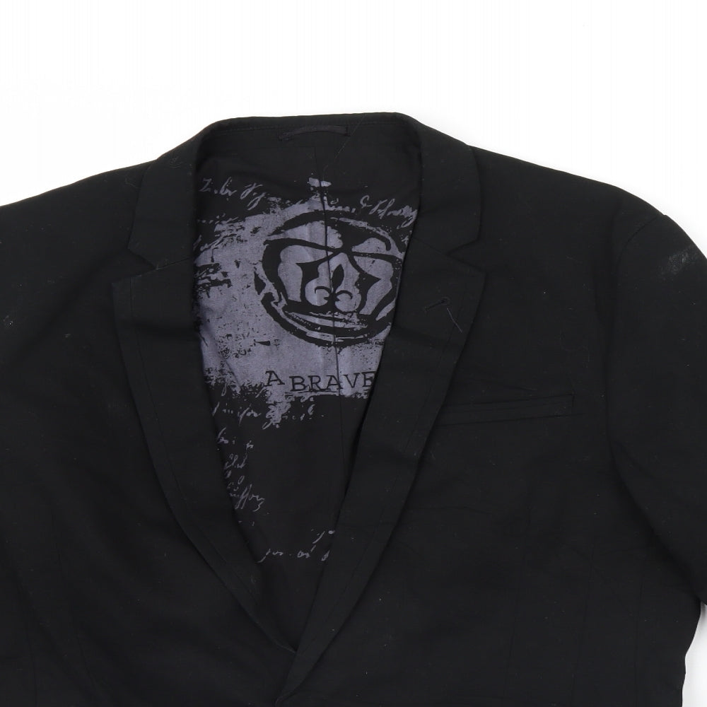 Preworn Mens Black   Jacket Blazer Size 44
