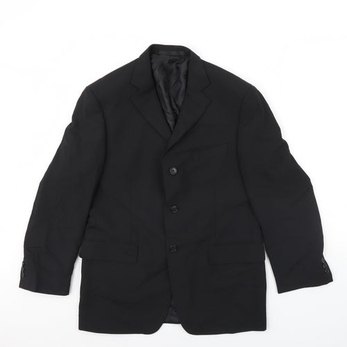 M&S Mens Black   Jacket Blazer Size 38  - Shoulder Pads