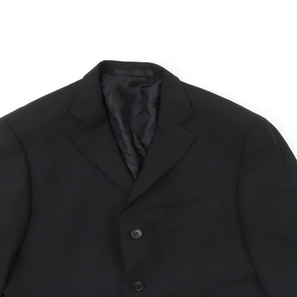 M&S Mens Black   Jacket Blazer Size 38  - Shoulder Pads