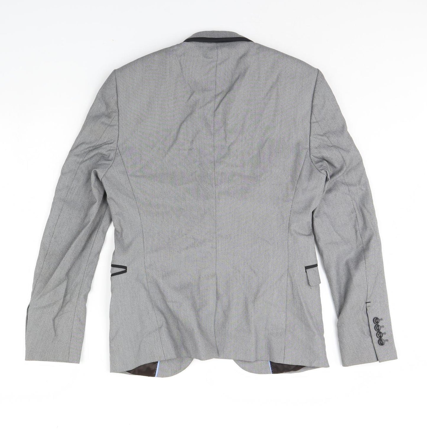Zara Mens Grey   Jacket Blazer Size 36  - Shoulder Pads