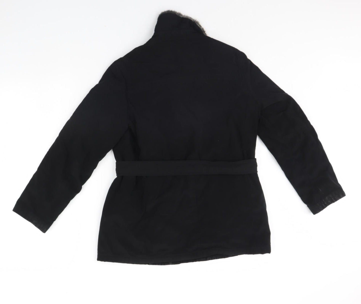 NEXT Womens Black   Rain Coat Coat Size 8