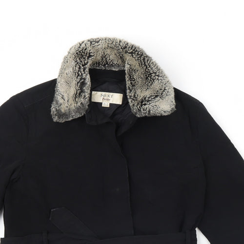 NEXT Womens Black   Rain Coat Coat Size 8