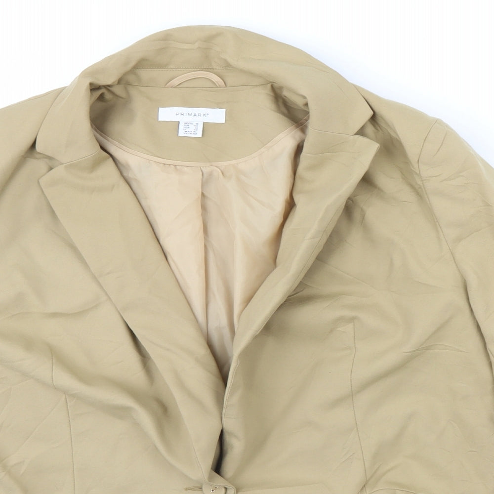 Primark Womens Beige   Jacket Blazer Size 16