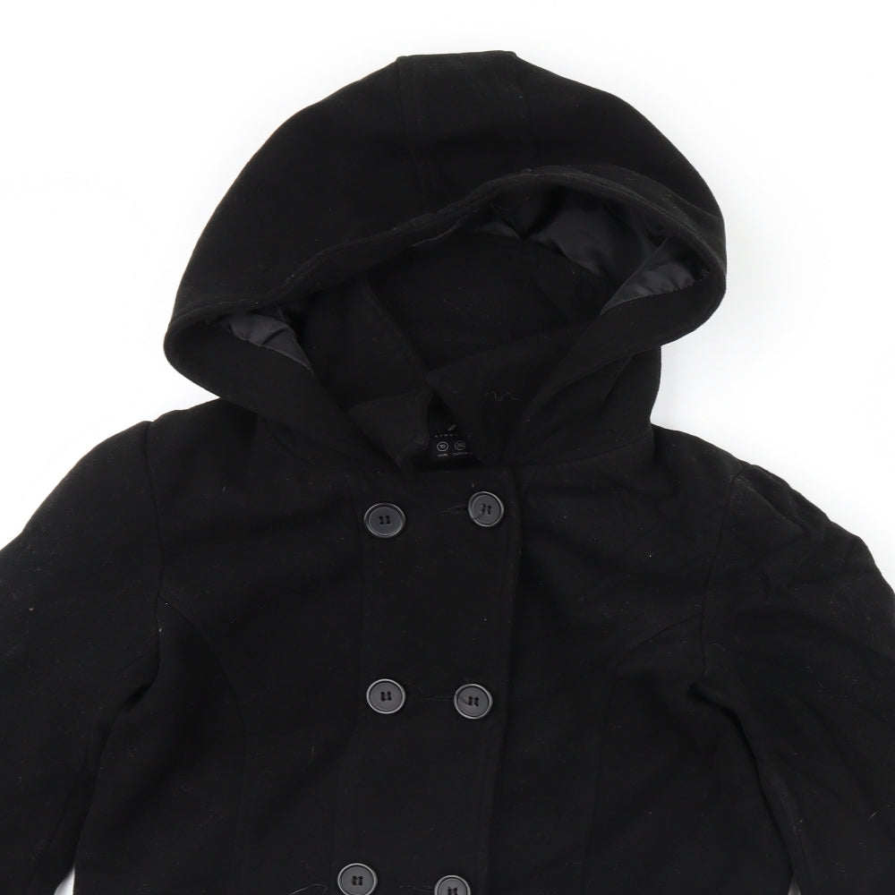 Atmosphere Womens Black   Overcoat Coat Size 10