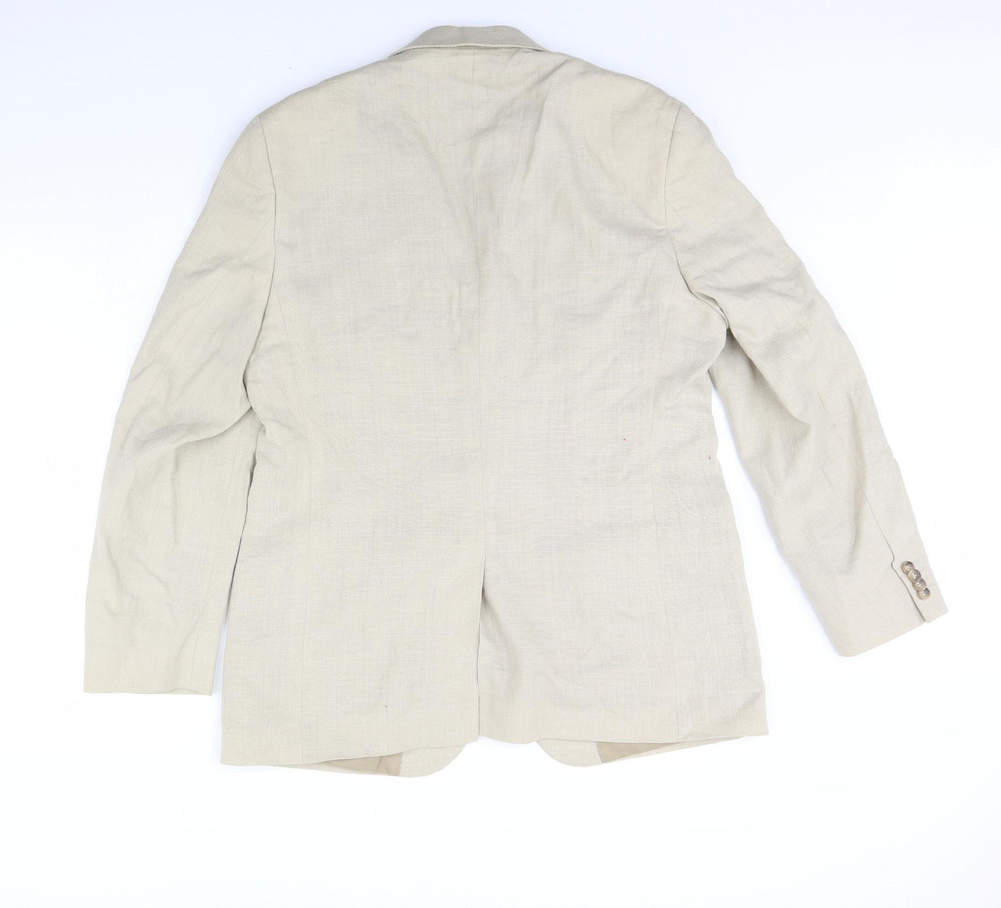 M&S Mens Beige   Jacket Blazer Size 40  - Shoulder Pads