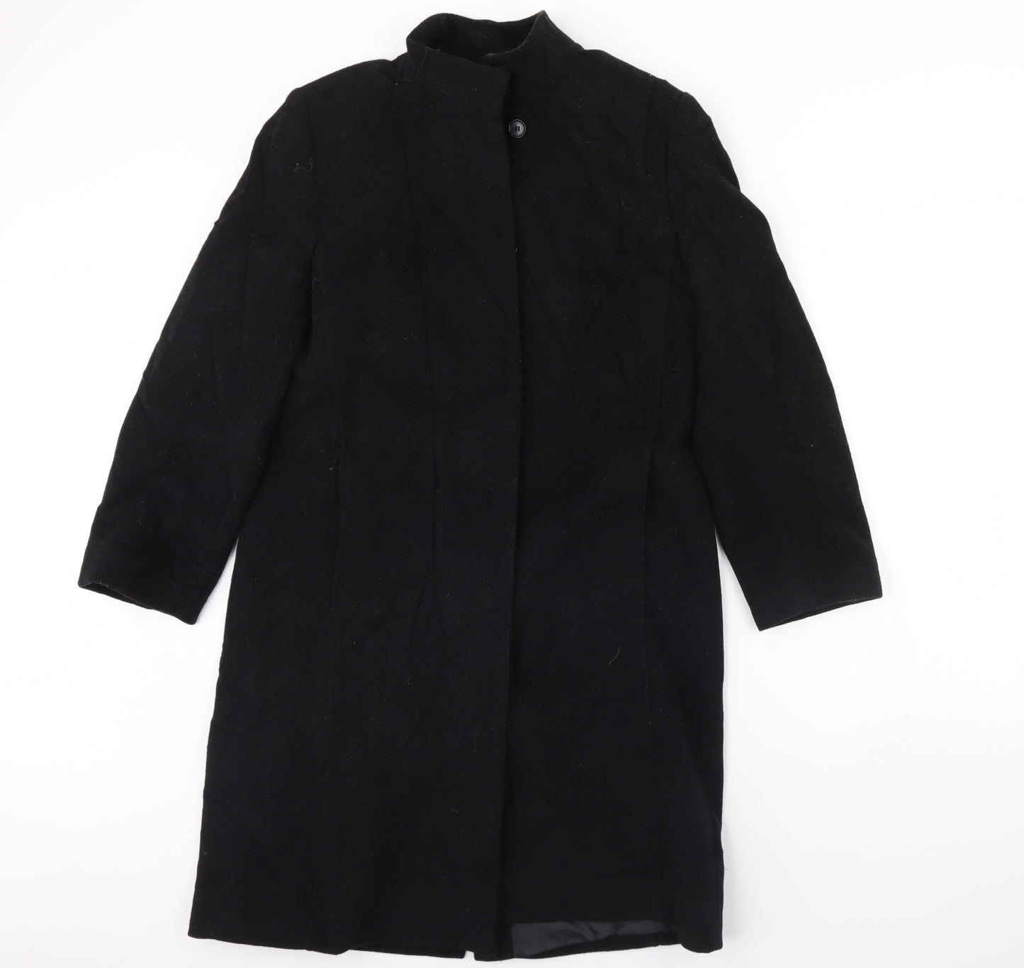 AMARANTO Womens Black   Overcoat Coat Size 16