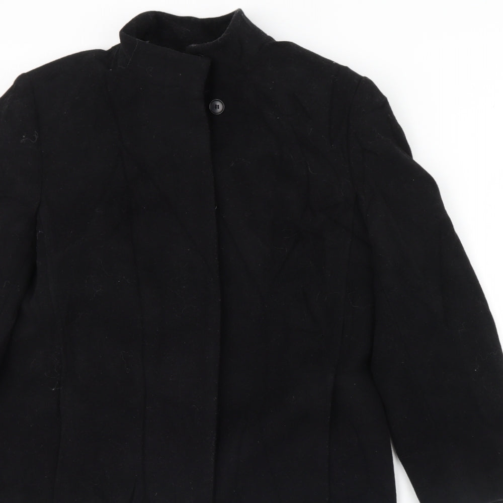 AMARANTO Womens Black   Overcoat Coat Size 16