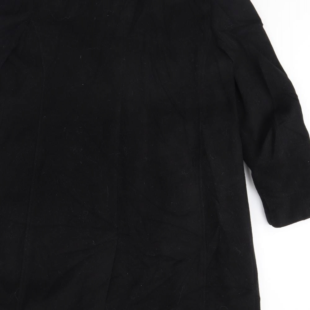 AMARANTO Womens Black   Overcoat Coat Size 16
