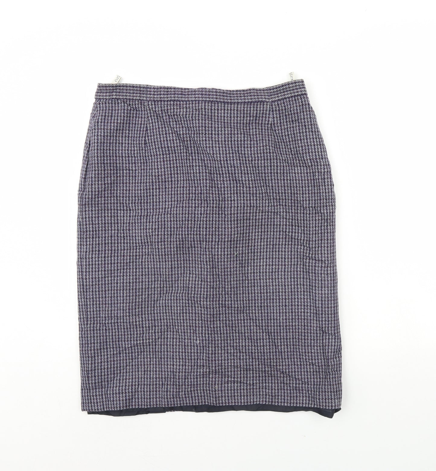 Eastex Womens Blue Herringbone  Straight & Pencil Skirt Size 14