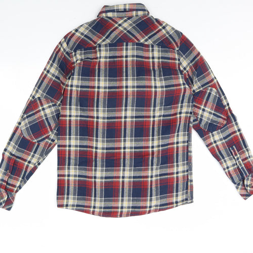 Easy Mens Red Check   Dress Shirt Size M
