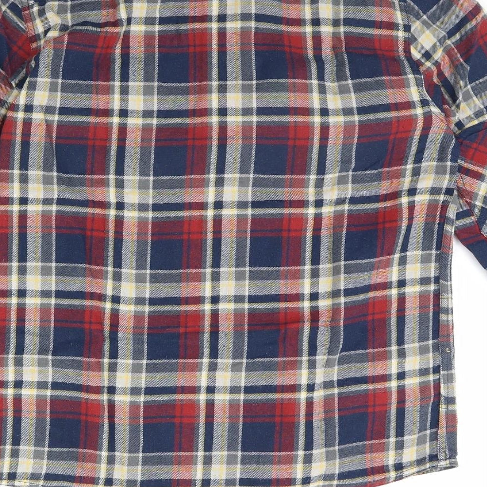 Easy Mens Red Check   Dress Shirt Size M