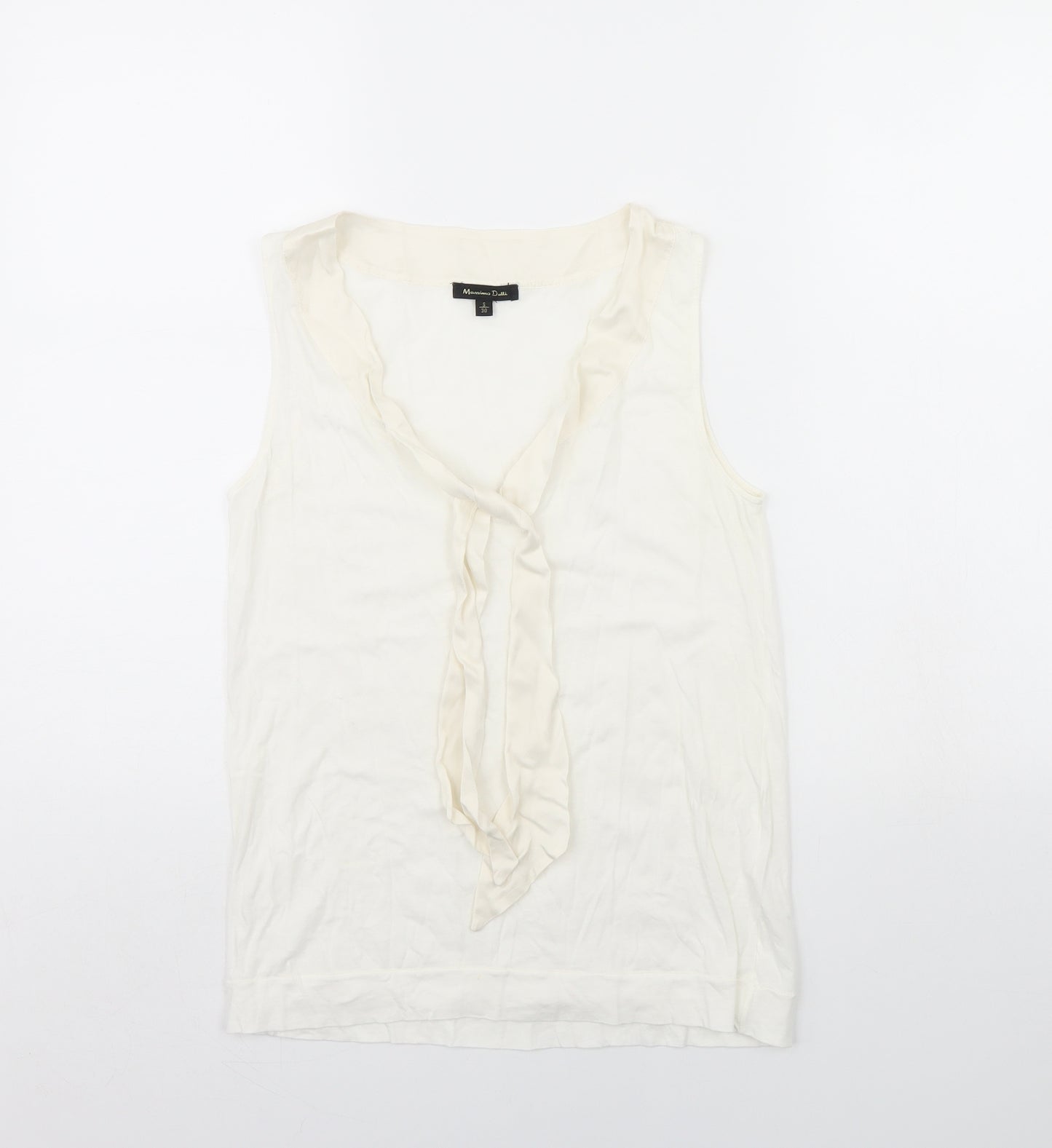 Massimo Dutti Womens Ivory   Basic Tank Size S