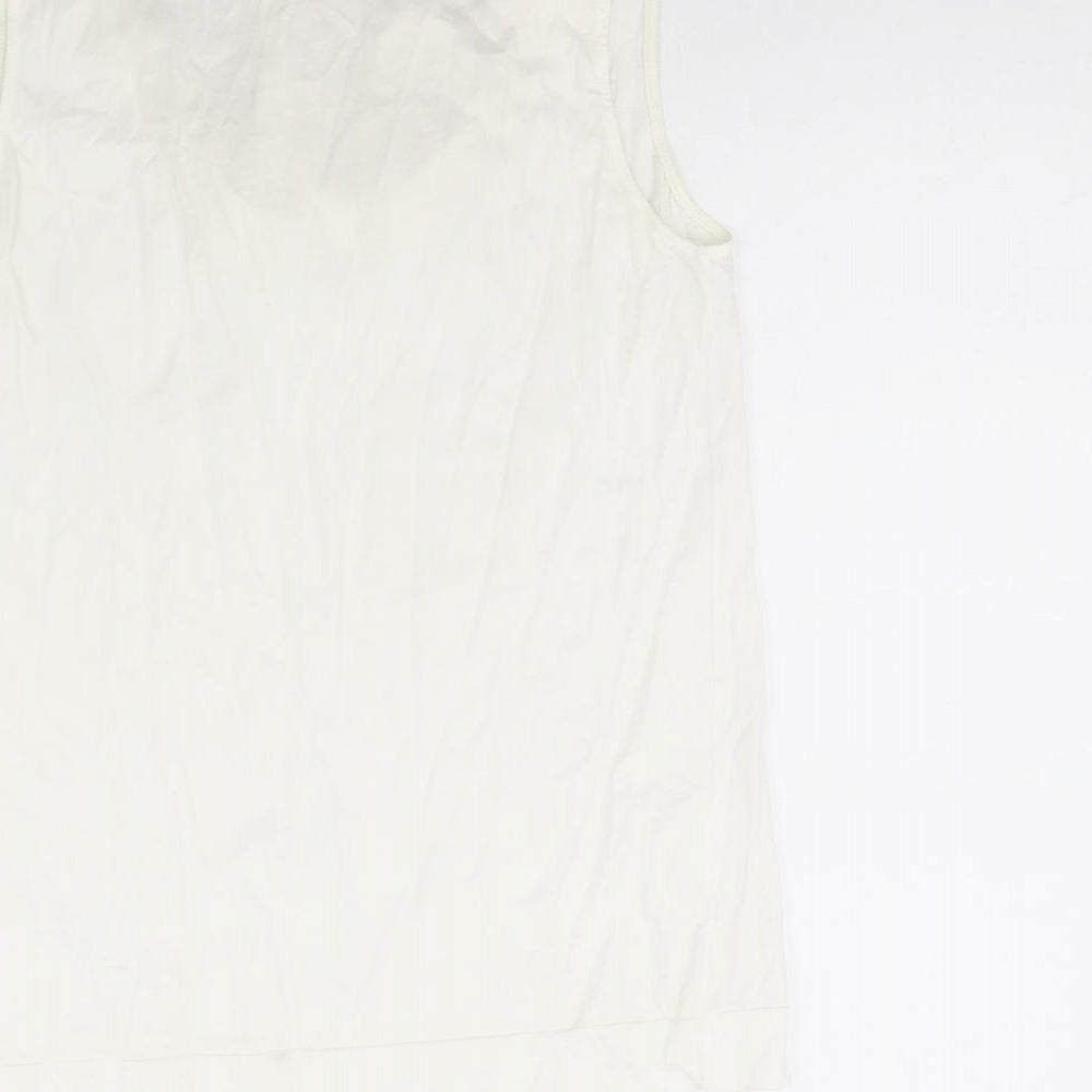 Massimo Dutti Womens Ivory   Basic Tank Size S