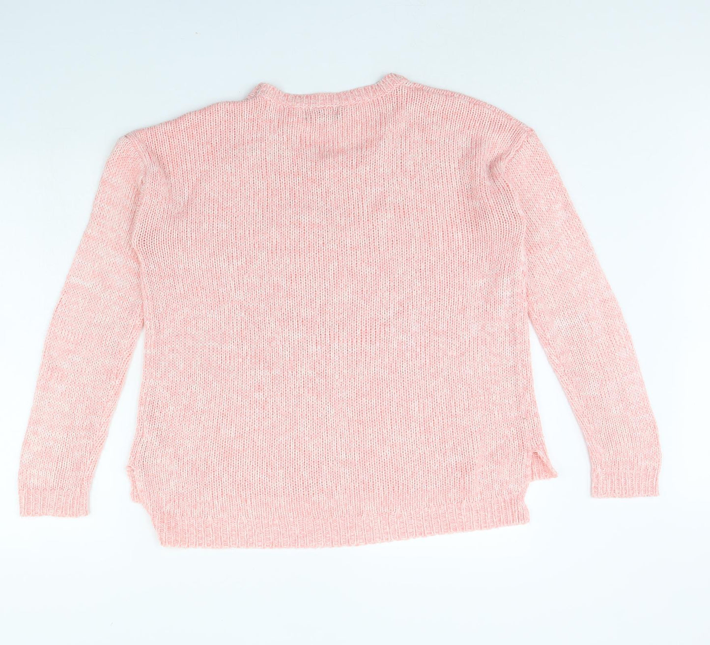 New Look Womens Pink   Pullover Jumper Size 12  - Heart