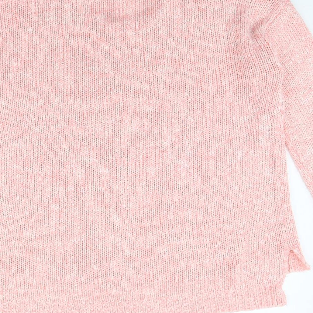 New Look Womens Pink   Pullover Jumper Size 12  - Heart