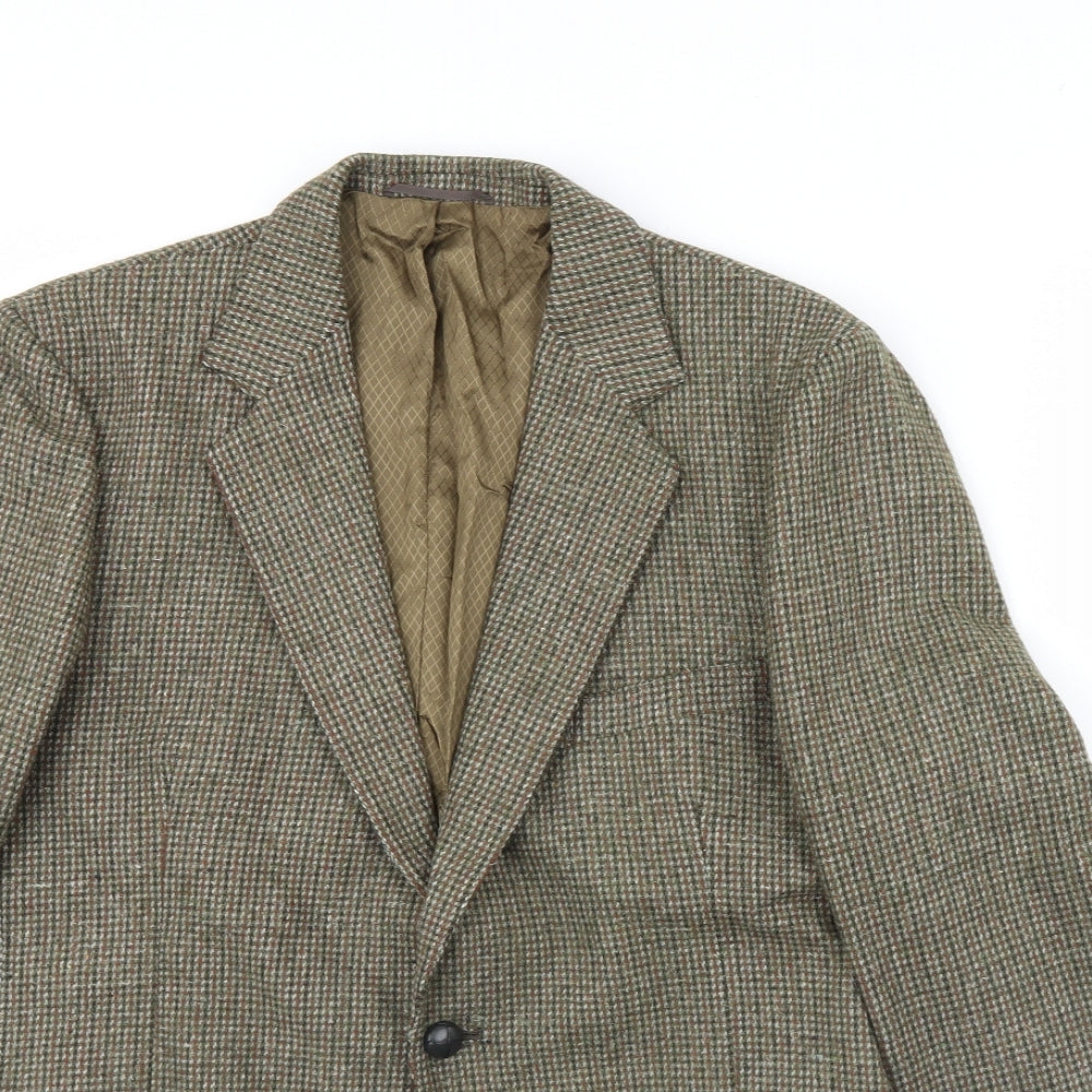 Preworn Mens Green   Jacket Blazer Size 38  - Shoulder Pads