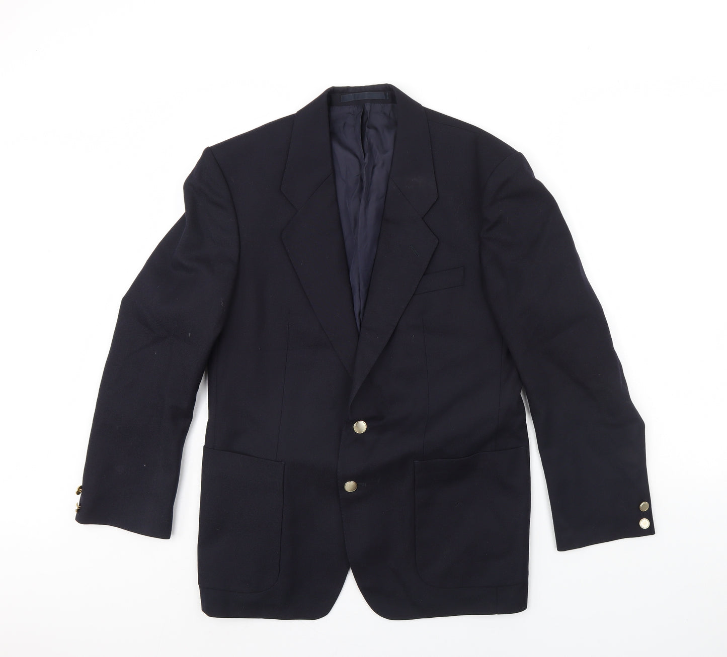 Preworn Mens Blue   Jacket Blazer Size 40  - Shoulder Pads