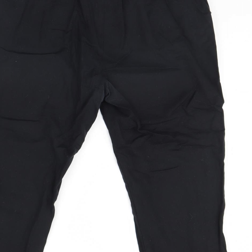 M&S Womens Black   Cropped Trousers Size 18 L23 in