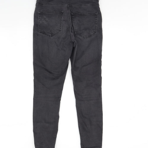 Preworn Womens Black  Denim Skinny Jeans Size 14 L29 in