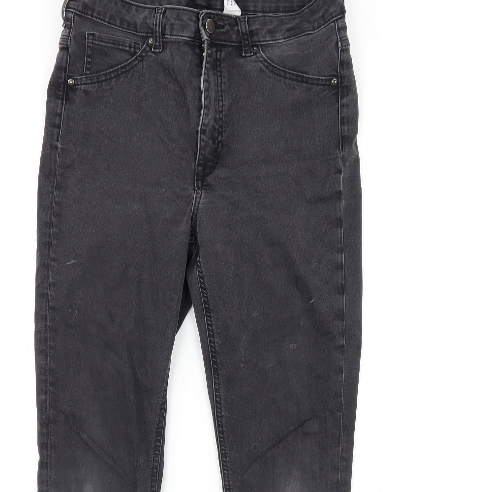 Preworn Womens Black  Denim Skinny Jeans Size 14 L29 in