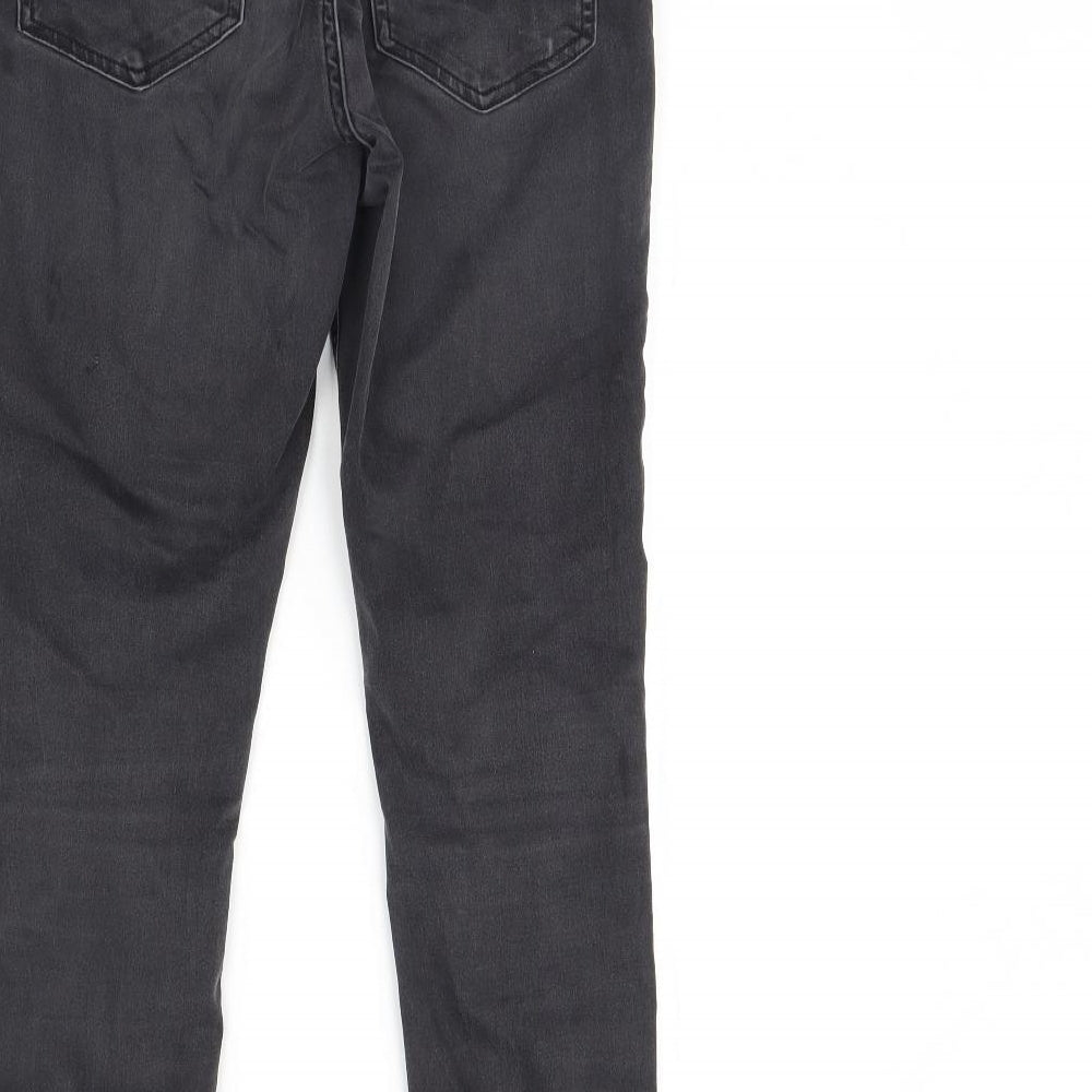 Preworn Womens Black  Denim Skinny Jeans Size 14 L29 in