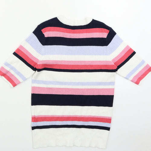 Marks and Spencer Womens Multicoloured Striped Knit Pullover Jumper Size 12  - striped
