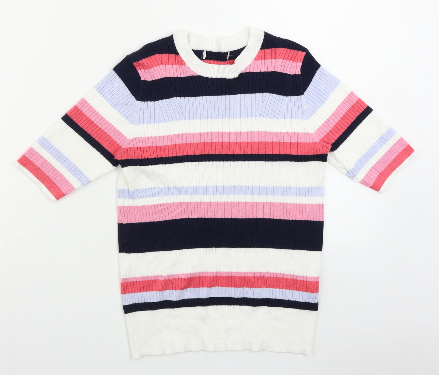 Marks and Spencer Womens Multicoloured Striped Knit Pullover Jumper Size 12  - striped