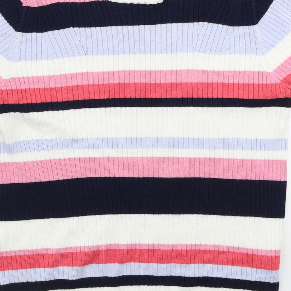Marks and Spencer Womens Multicoloured Striped Knit Pullover Jumper Size 12  - striped