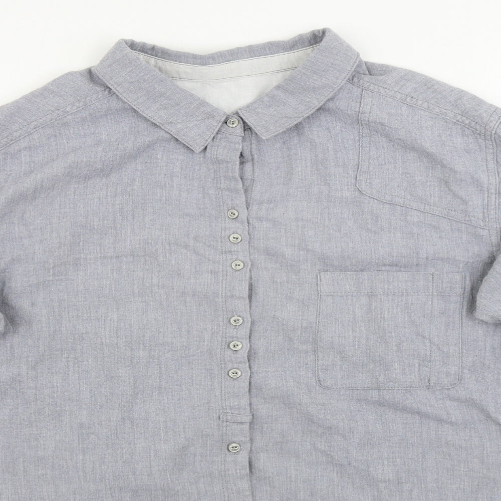 WRAP Womens Grey   Basic Button-Up Size 12