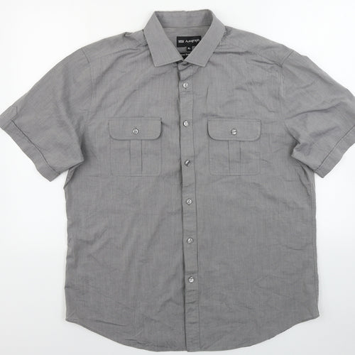 Marks and Spencer  Mens Grey    Button-Up Size XL